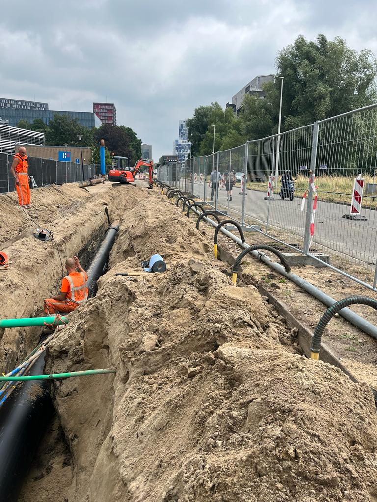 Riool vullen met schuimbeton in Utrecht
