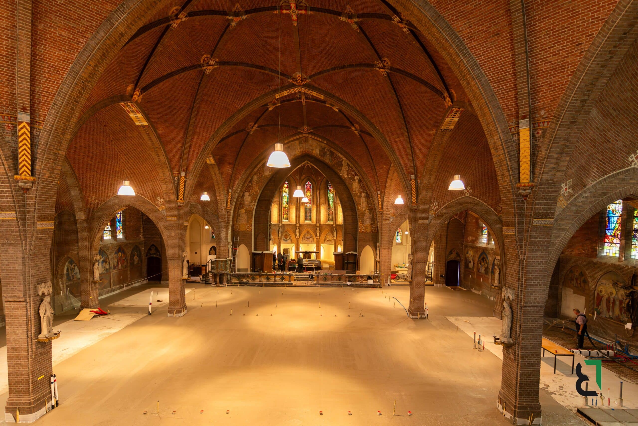 Schuimbeton bij Sint Gertrudiskerk in Utrecht
