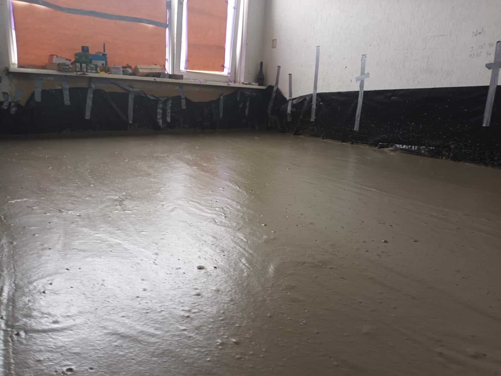 Renovatievloer met schuimbeton in Hilversum