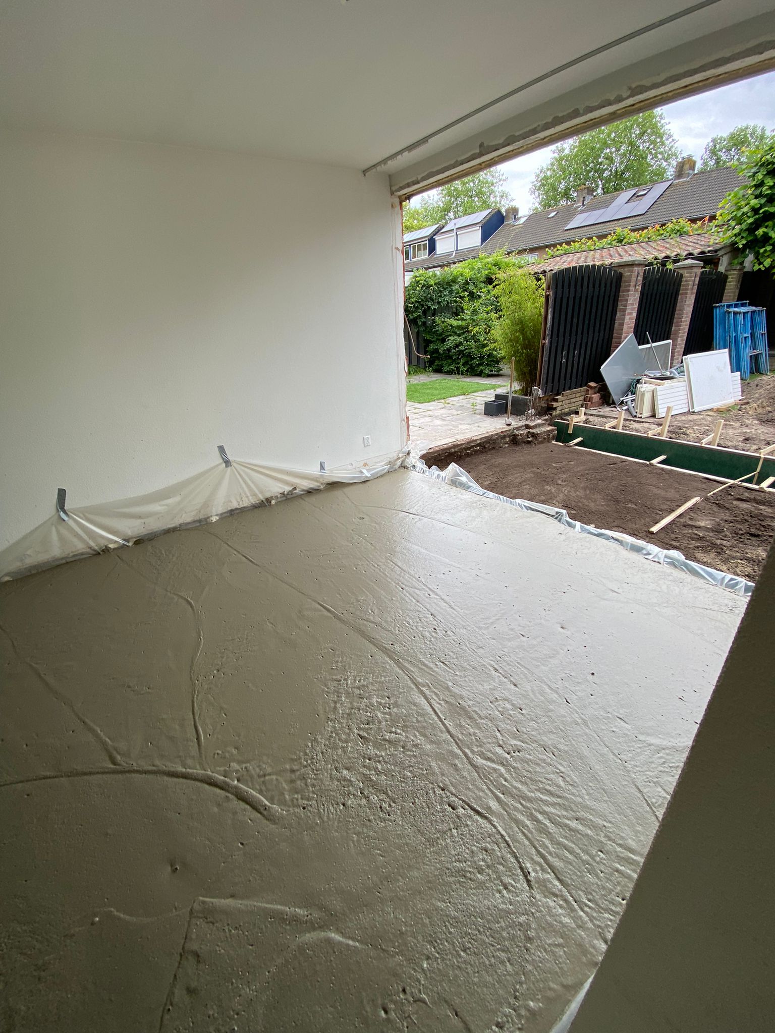 Schuimbeton bij woning in Breda