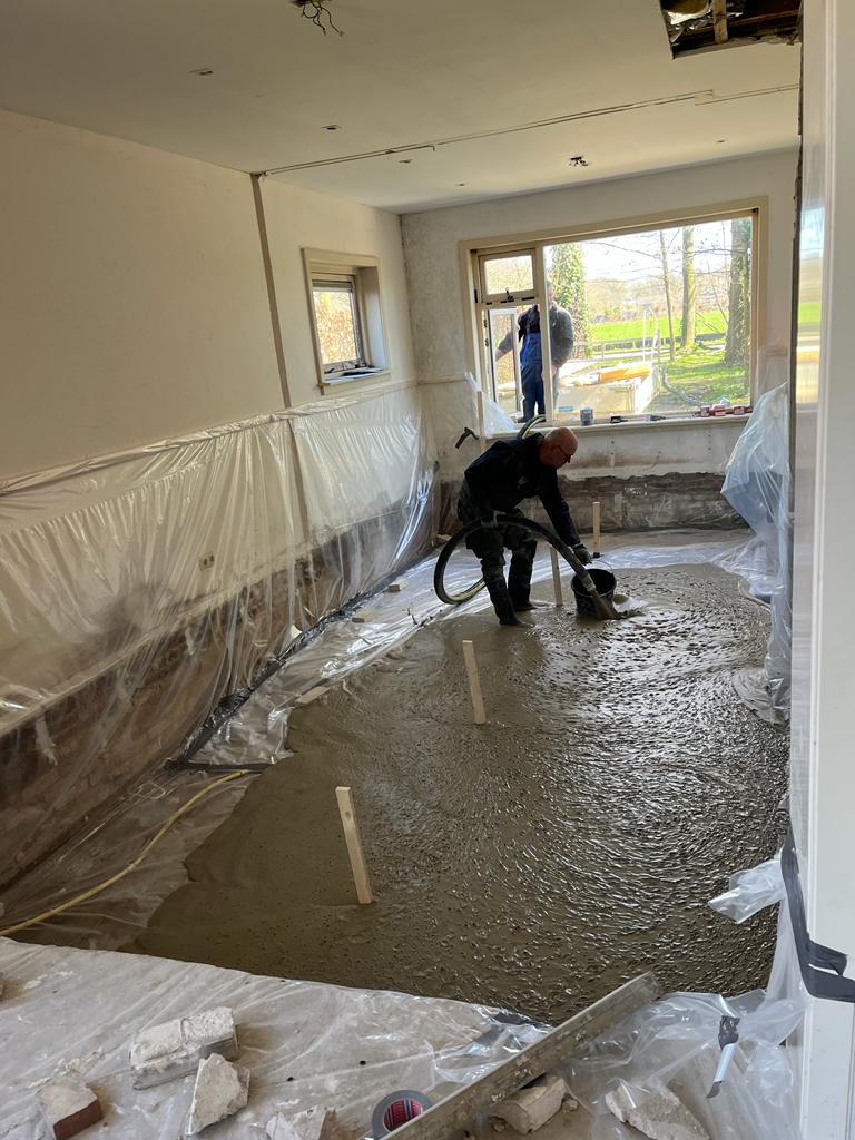Schuimbeton storten bij particuliere klant in Arnhem