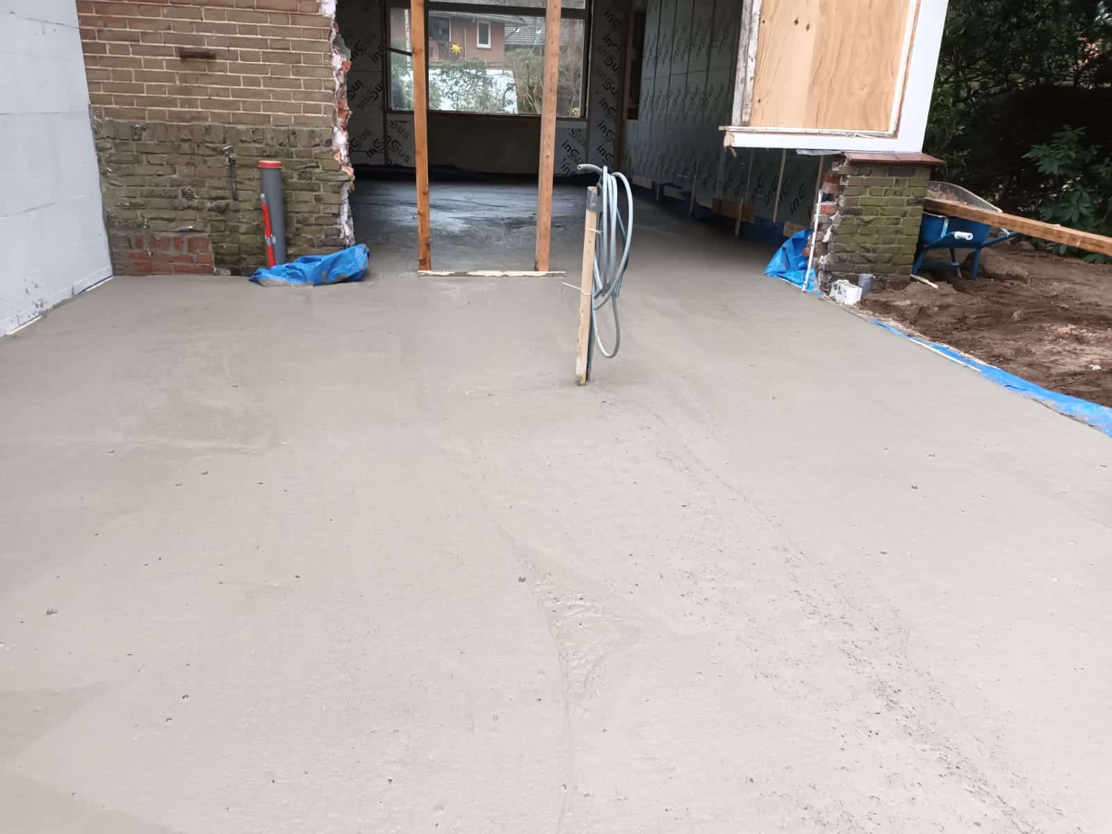 Schuimbeton op terras op de Utrechtse Heuvelrug