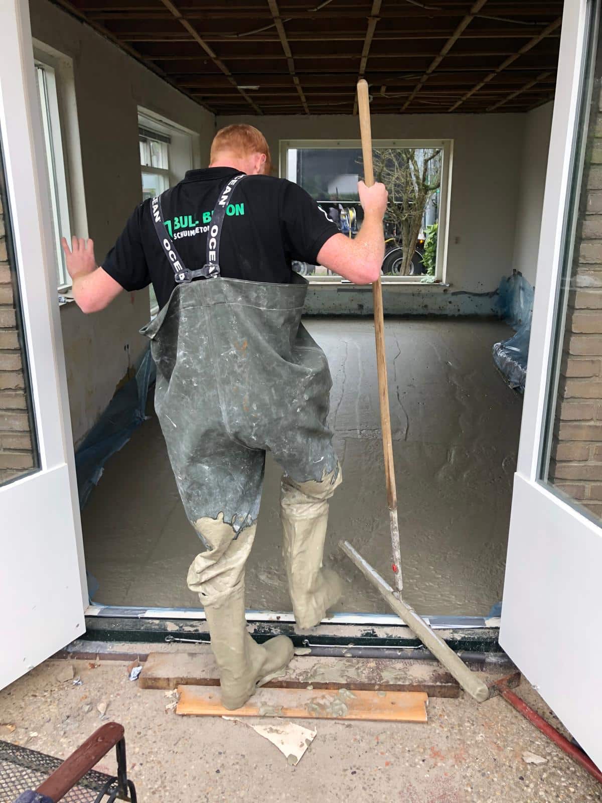 Schuimbeton bij woning in Amersfoort