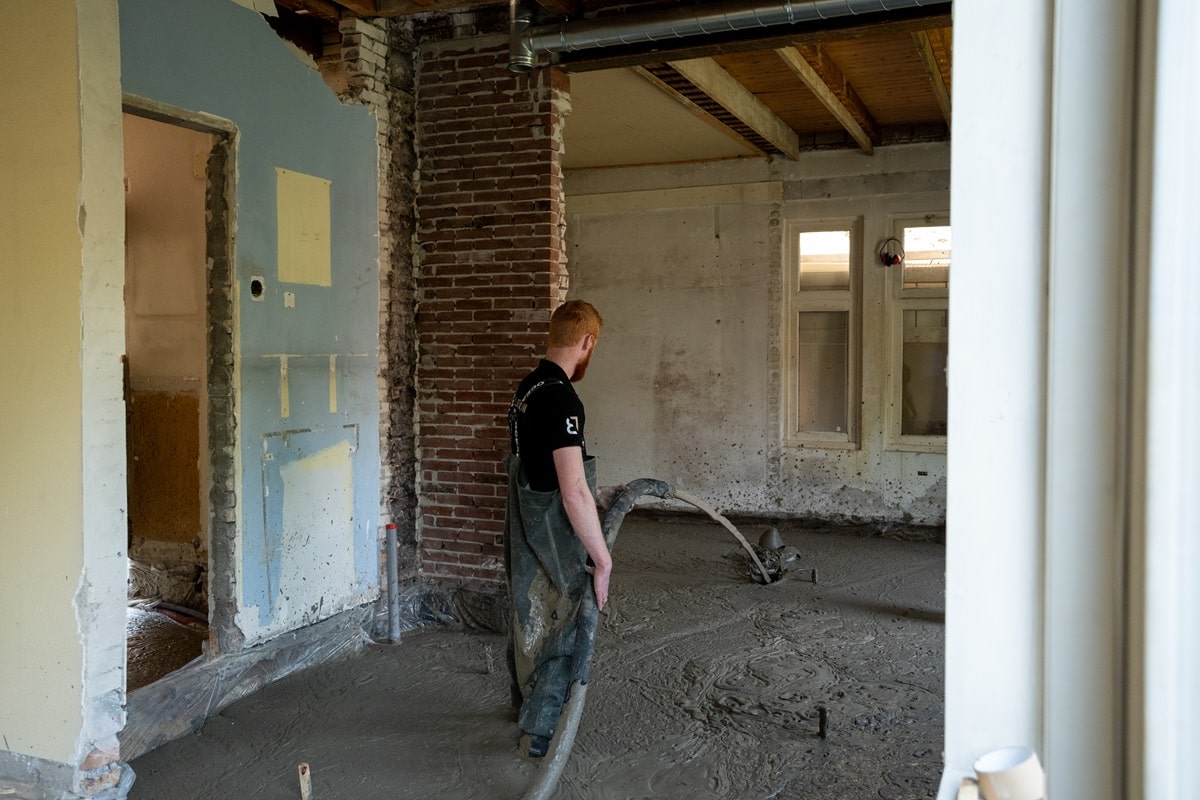 Schuimbetonvloer storten | Schuimbeton fundering