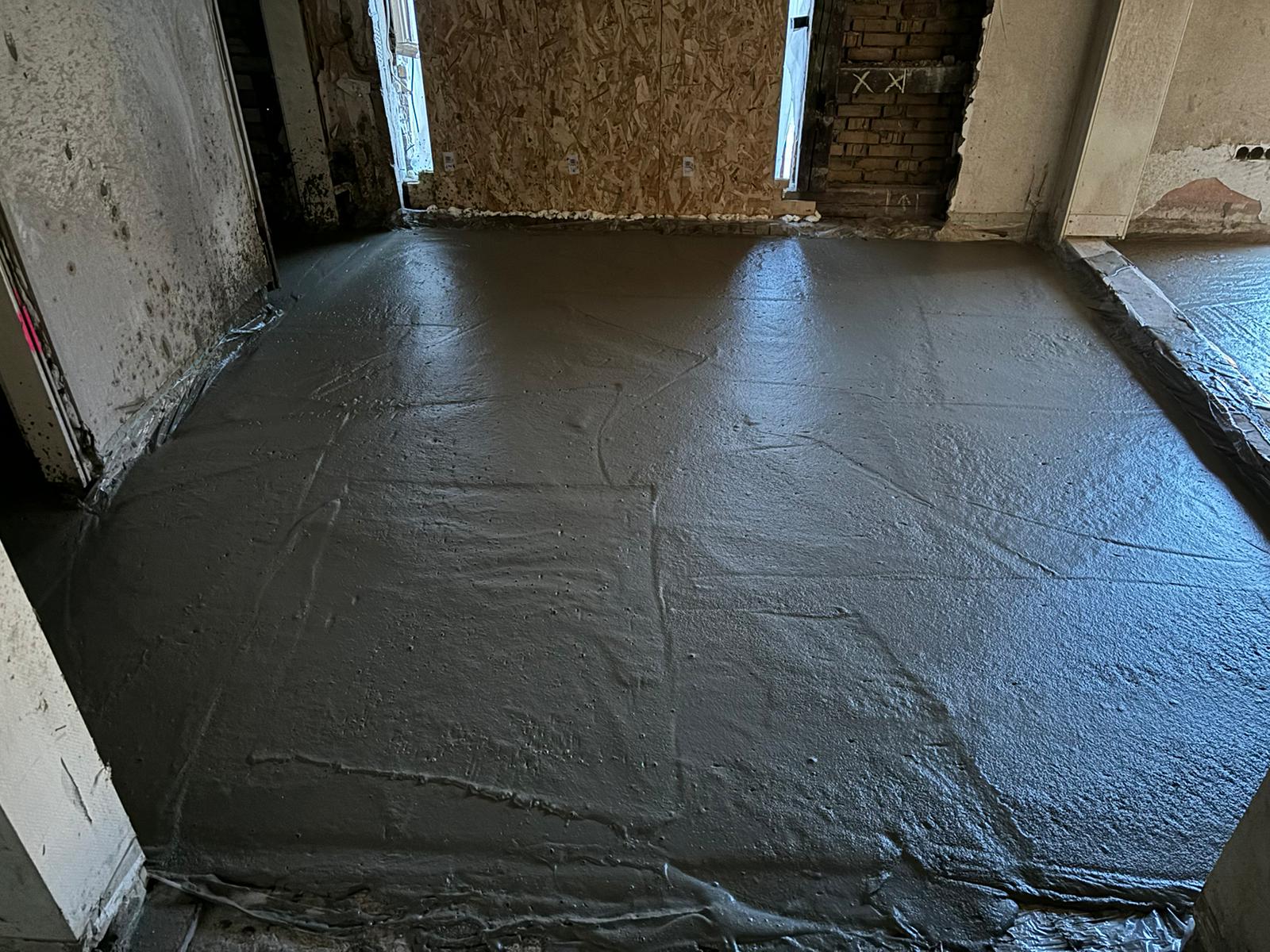 Schuimbeton gestort in woning