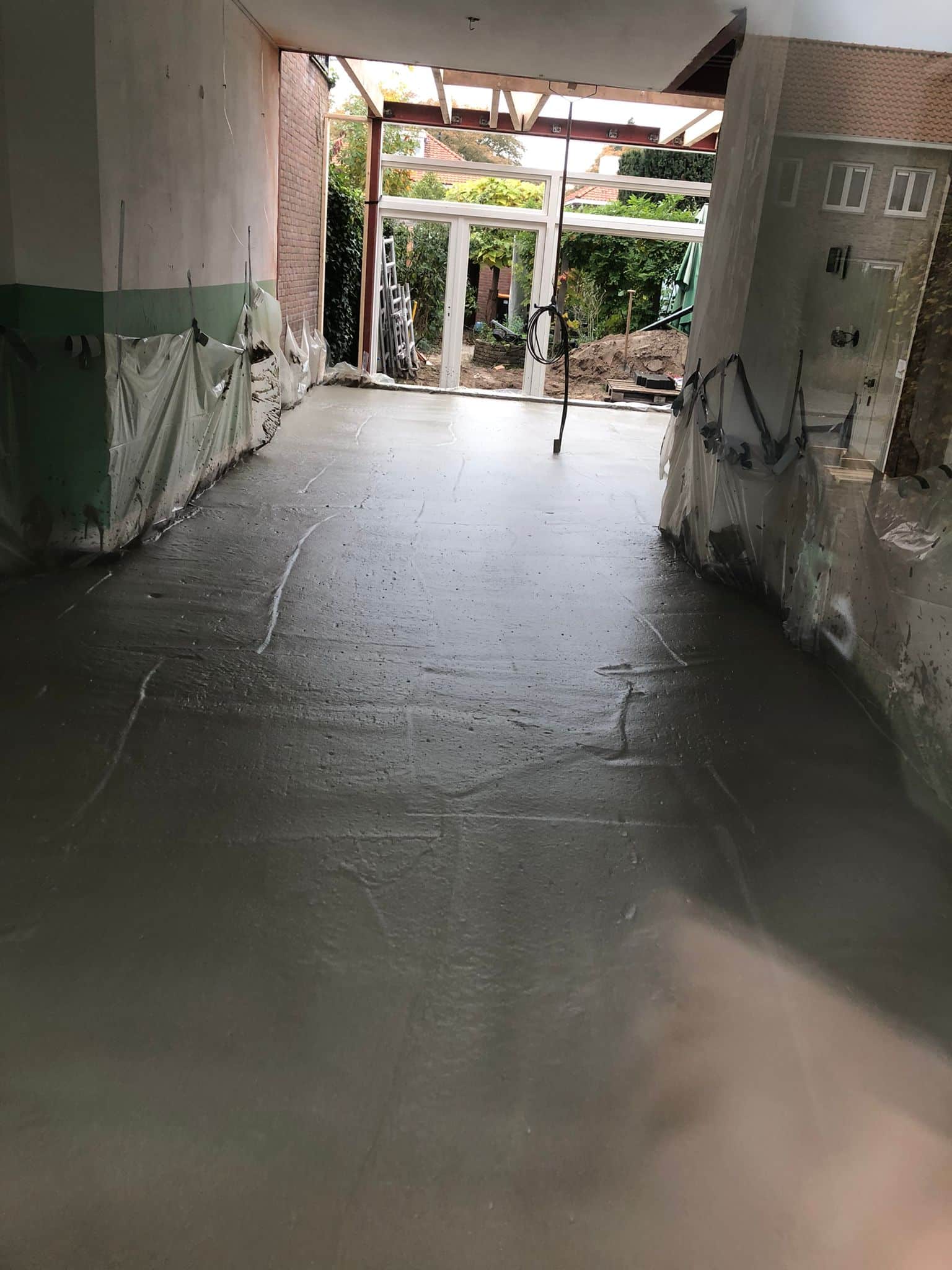 Schuimbetonvloer bij woning Den Bosch