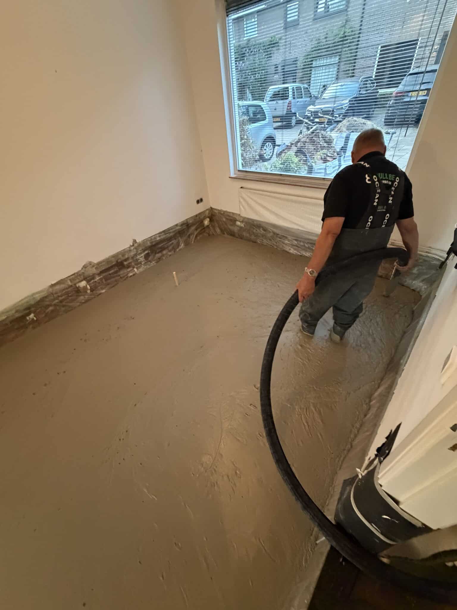 Schuimbeton storten bij verbouwing Bennekom