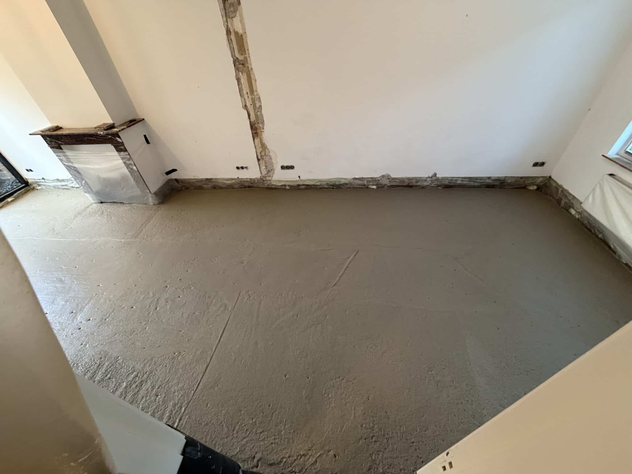 Schuimbetonvloer bij woning in Bennekom